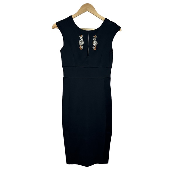 Zara Blue Midi Stretch Bodycon Dress - Picture 1 of 7